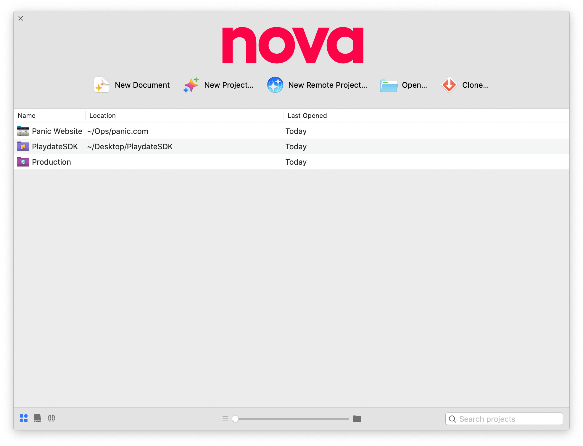 The Nova Launcher in List View