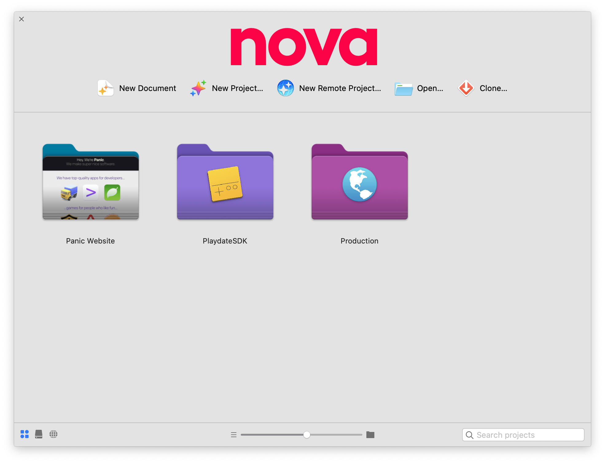 The Nova Launcher with Projects