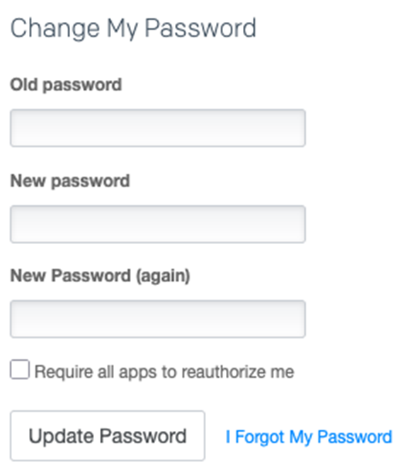Updating your Sync Password