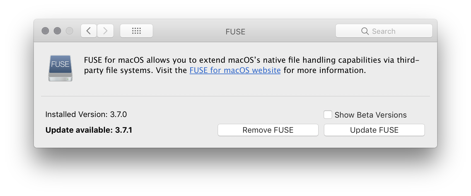 FUSE System Preferences