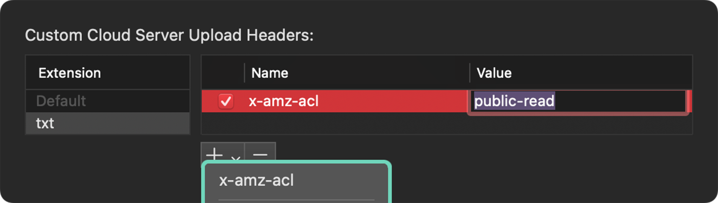 x-amz-acl Header