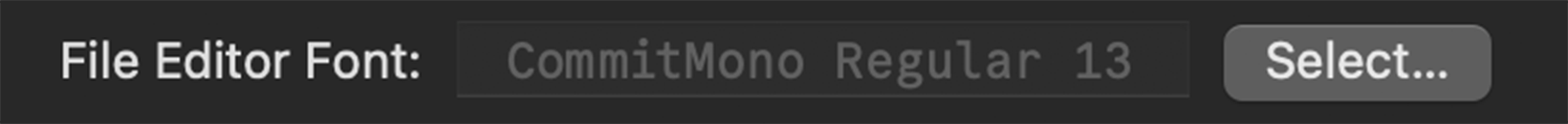 File Editor Font option