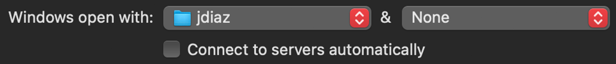 Windows open with options