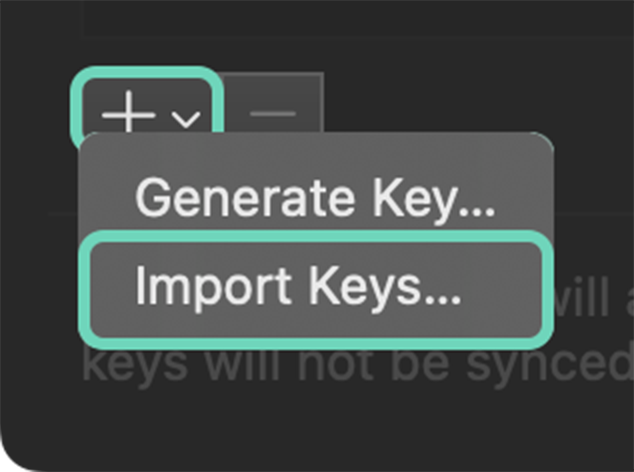 Importing an Existing Key