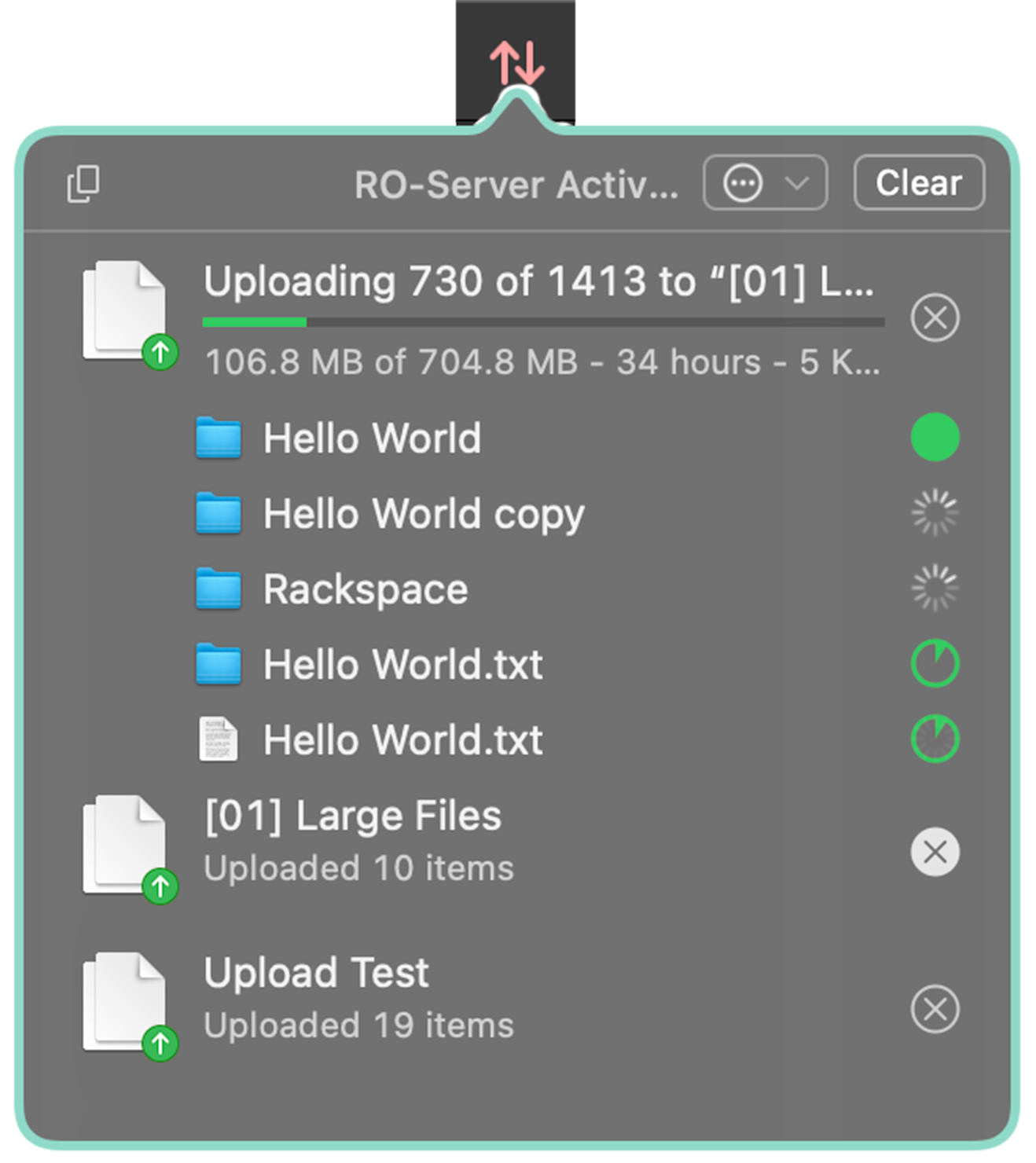 Manually Remove Activity Items