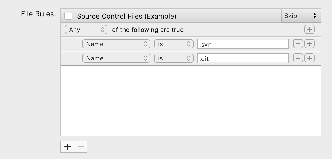 Rules in Transmit's Settings.