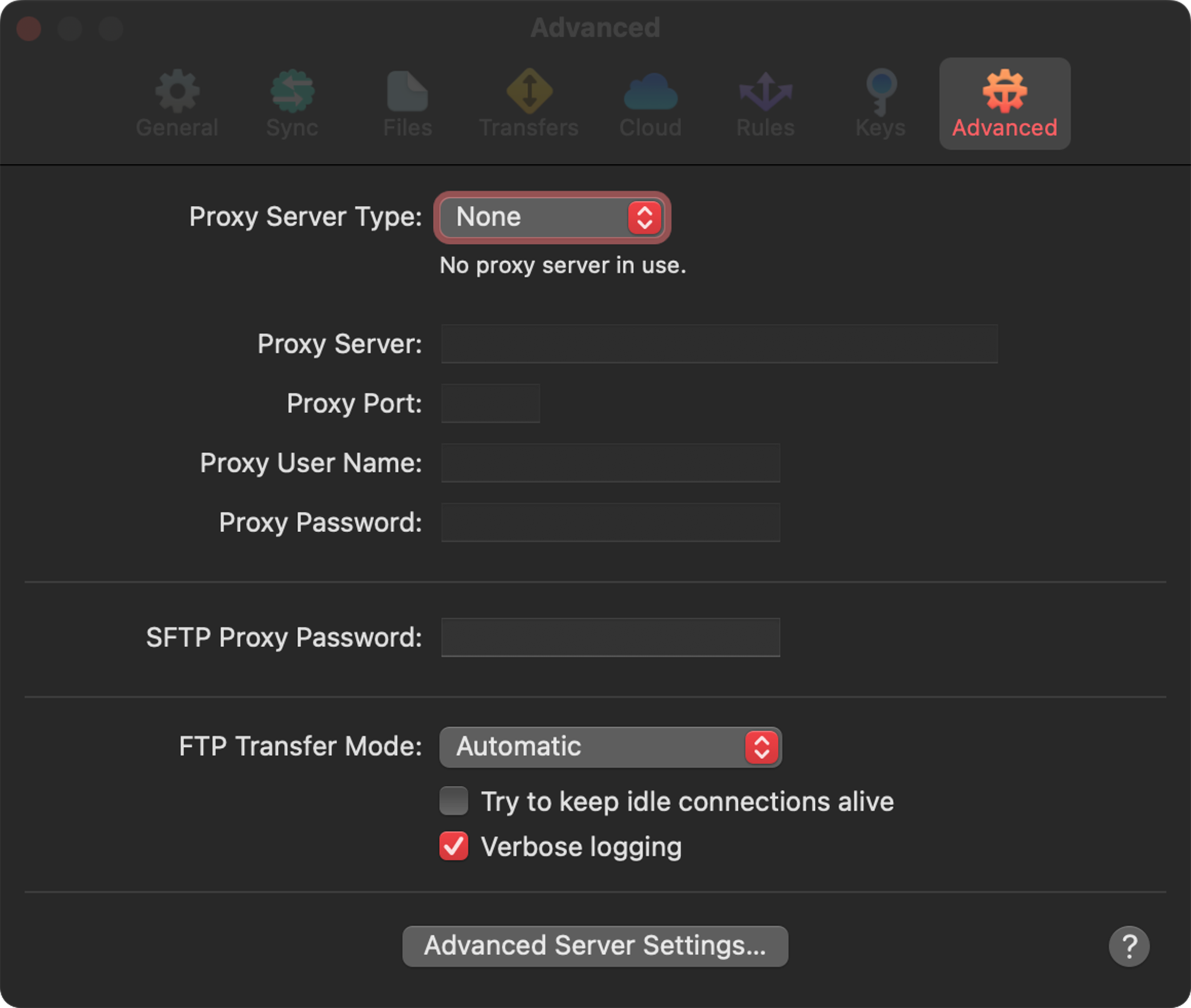Transmit Cloud Headers Settings Transmit Cloud Headers Settings