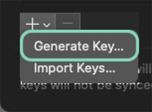 Generate a New Key