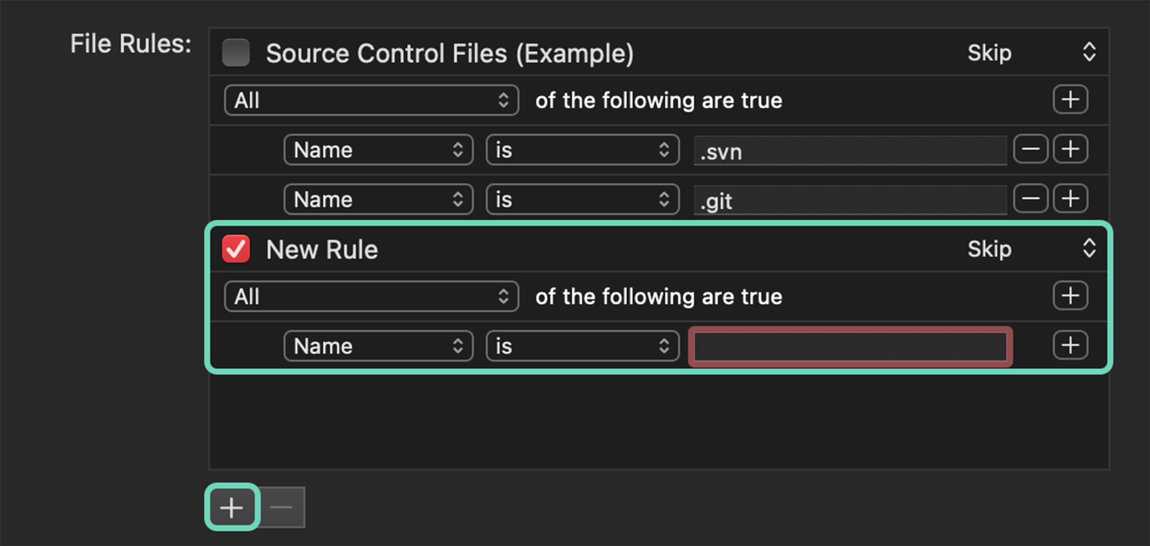 Adding a new Rule