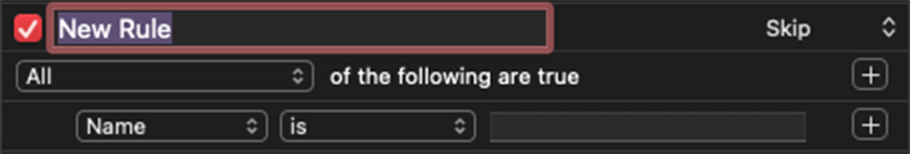 Adding a new Rule